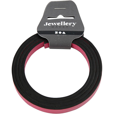 Correa Creativ Company de polipiel, ancho: 10 mm, grosor 3 mm, rosa, 1 m 1 caja