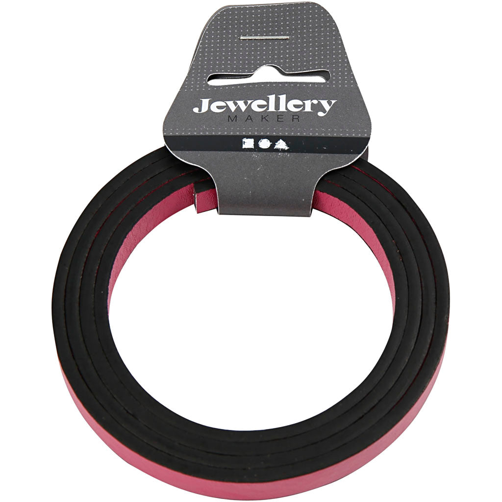 Cinturino Creative Company in similpelle, L: 10 mm, spessore 3 mm, rosa, 1 m 1 scatola