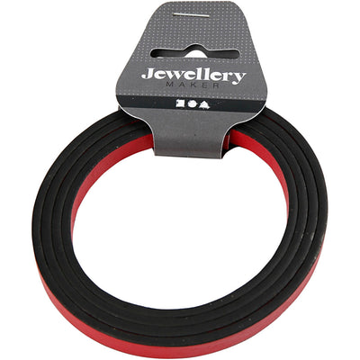 Correa Creativ Company de polipiel, ancho: 10 mm, grosor 3 mm, rojo, 1 m 1 caja