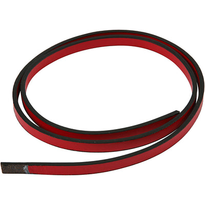 Correa Creativ Company de polipiel, ancho: 10 mm, grosor 3 mm, rojo, 1 m 1 caja