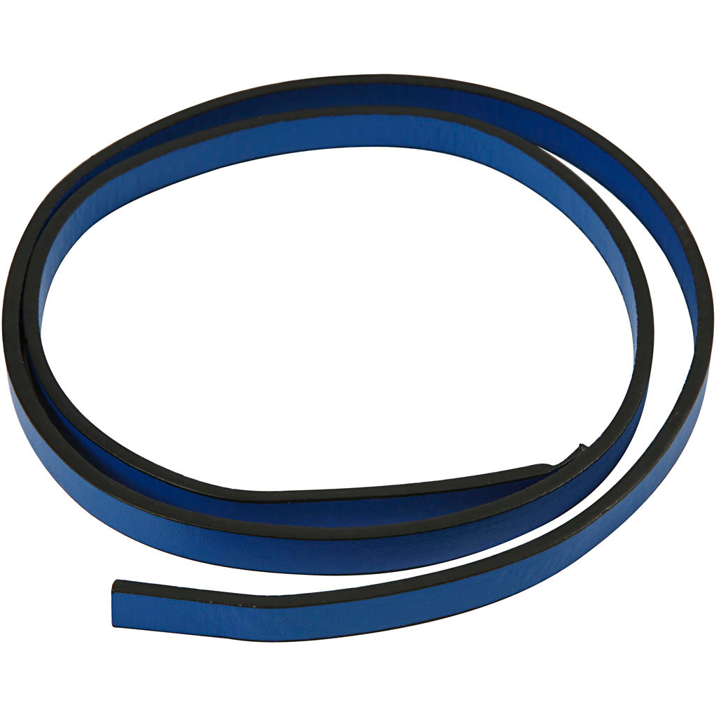 Correa Creativ Company de polipiel, ancho: 10 mm, grosor 3 mm, azul, 1 m 1 caja