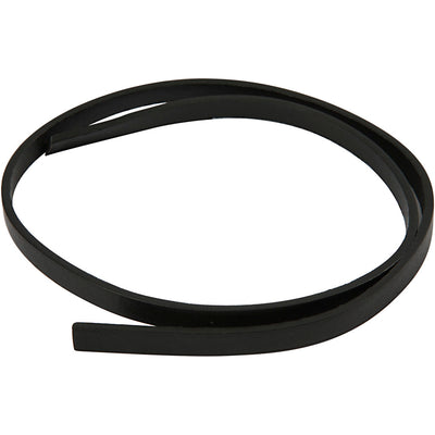 Correa Creativ Company de polipiel, ancho: 10 mm, grosor 3 mm, negro, 1 m 1 caja