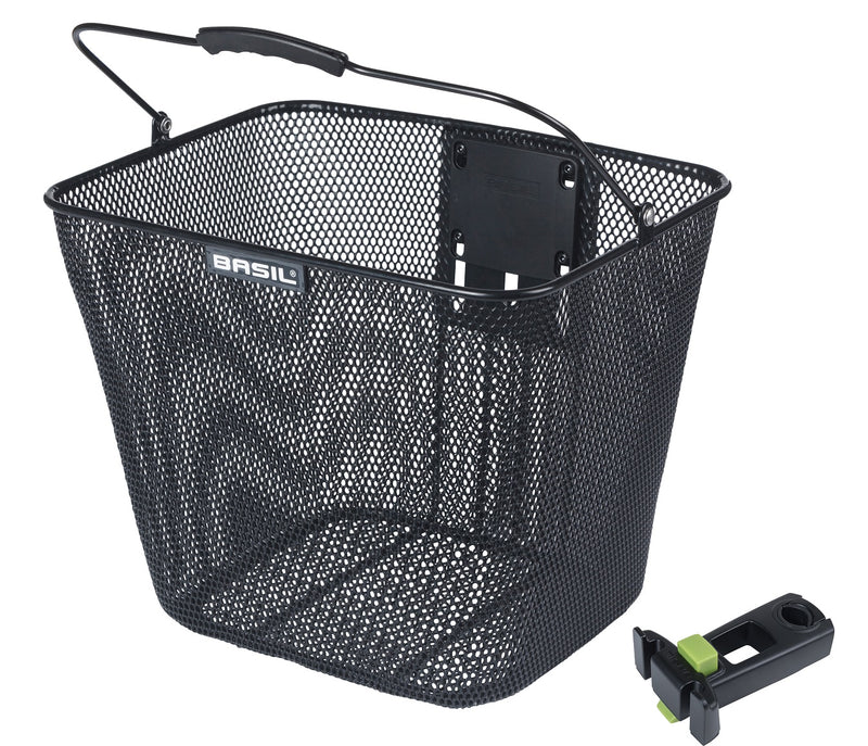 Basil Bremen + albahaca por delante -stemtrolder KF - Canasta de bicicletas - Negro