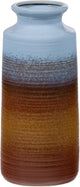 Jarrón Woood décadas xl - cerámica - azul-amarillo - 38xø17 cm