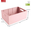 Cassetta pieghevole Sigma Home 13l rosa 350x250x145mm | 2 pezzi