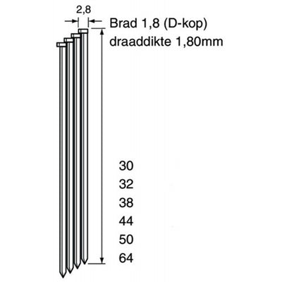 Dutack da-brads | 1,8x45mm | rvs | 5150010 5150010