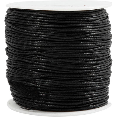 Cordón de algodón Creativ company, grosor 1 mm, negro, 100 m 1 caja