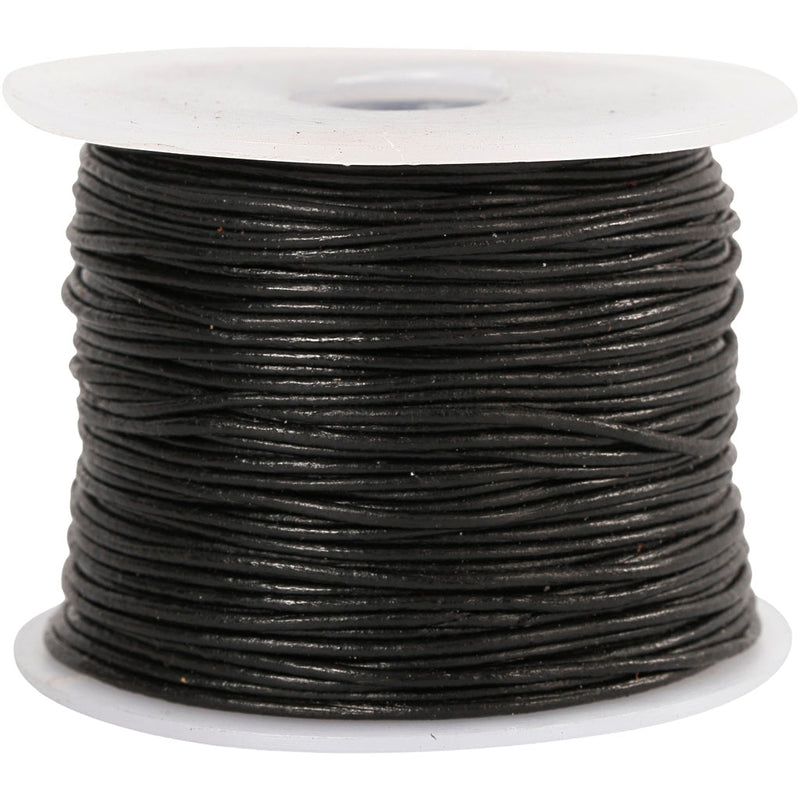 Cordoncino in cuoio Creative Company, spessore 1 mm, nero, 50 m 1 rotolo