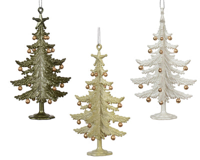 Decoris albero di Natale pendente in plastica 13cm