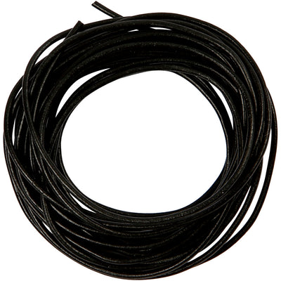 Cordón de cuero Creativ Company, grosor 2 mm, negro, 4 m 1 rollo