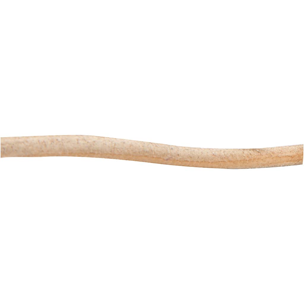 Cordoncino in cuoio Creative Company, spessore 4 mm, naturale, 5 m 1 rotolo