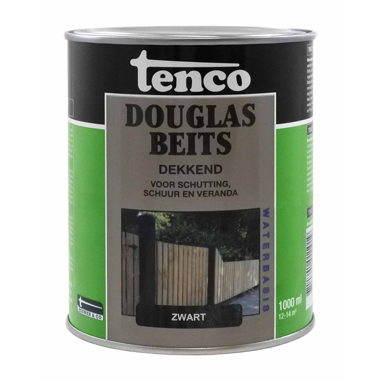 Tenco 1078327 - douglas beits waterbasisdekkend zwart 1l | 1 stuks