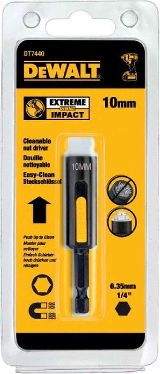 Llave de vaso con punta magnética de impacto extremo Dewalt dt7440 - 10 mm
