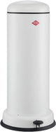Papelera Wesco baseboy grande con cierre suave | 30 litros | metal - blanco mate | cubo de basura con pedales