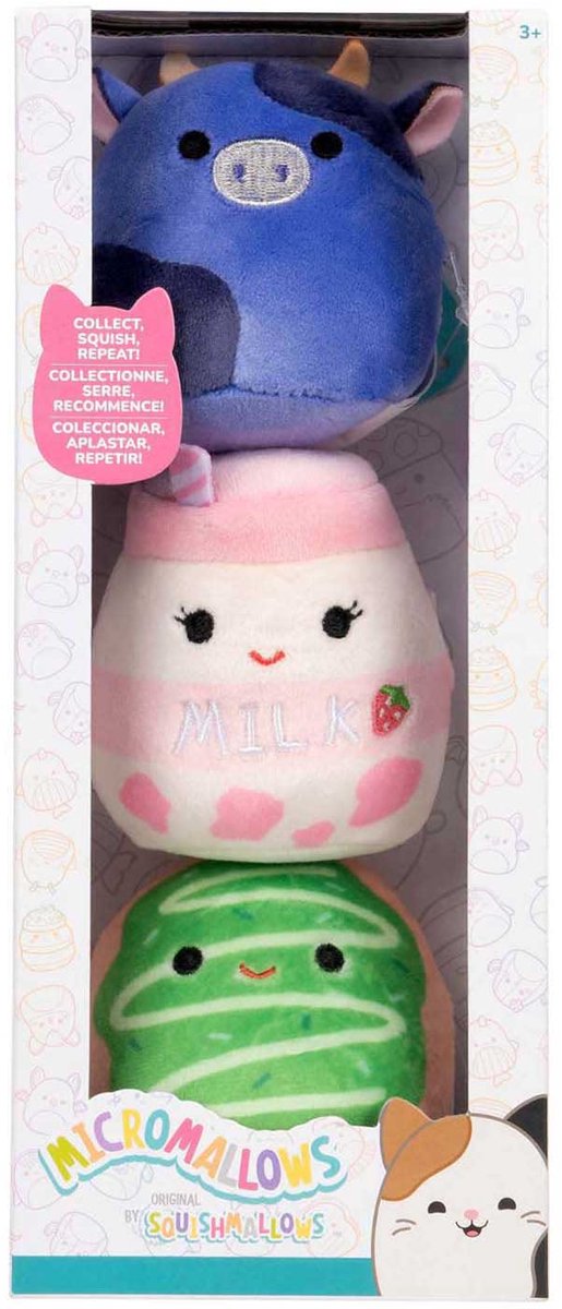 Micromallows peluche 6,5 cm confezione da 3 ingredienti, Amelie Daisuke