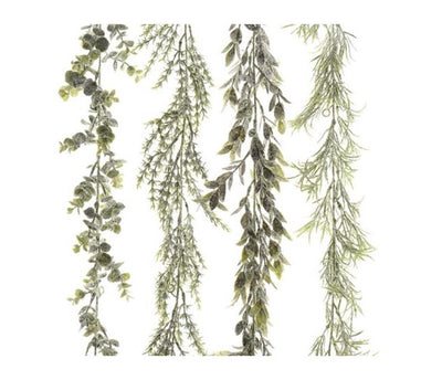 Decoris ghirlanda finitura neve 180cm assortiti