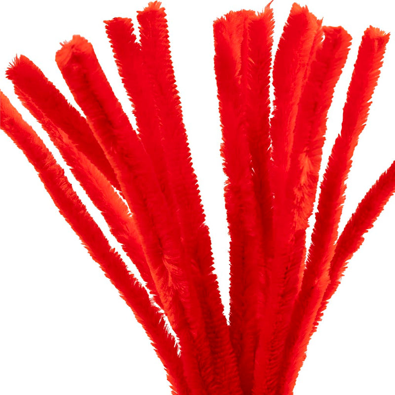 Creativ Company Chenille, L: 30 cm, espesor 15 mm, rojo, 15 piezas 1 caja