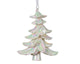 Decoris Albero pendente natalizio in plastica iridescente 18c