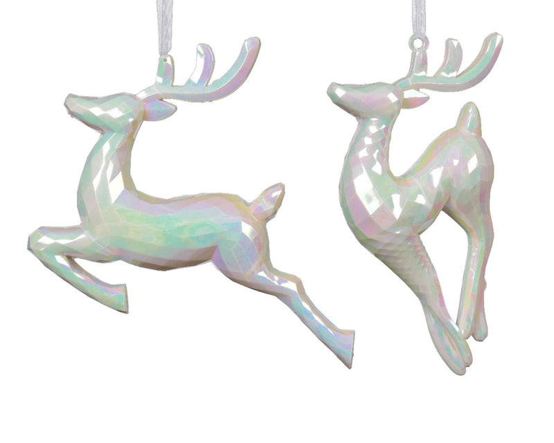 Decoris ciondolo natalizio cervo iridescente 16cm