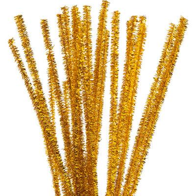 Chenille Goud 30cm, 50st.
