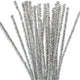 Creativ company chenille zilver 30cm, 24st.