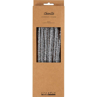 Ciniglia argento 30 cm, 50 pezzi.