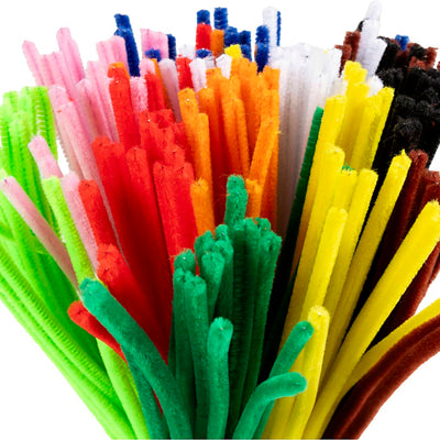 Creativ Company Chenille, L: 30 cm, espesor 6 mm, varios colores, 200 Div 1 Box