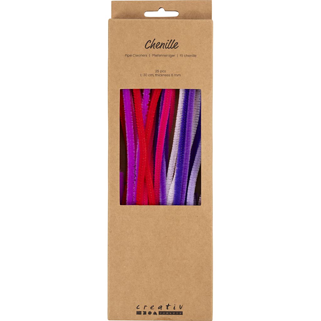 Ciniglia Creative Company, l: 30 cm, spess. 6 mm, armonia rosa porpora, 25 pezzi 1 scatola