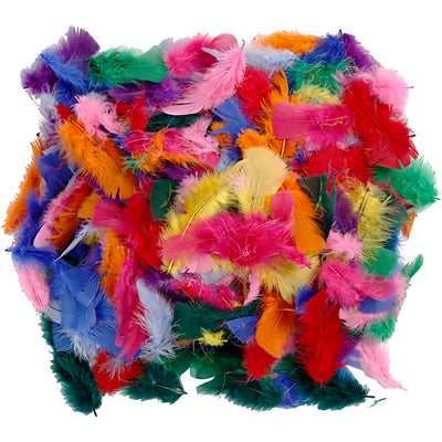 Creativ company veren in diverse kleuren 7-8cm, 50gr