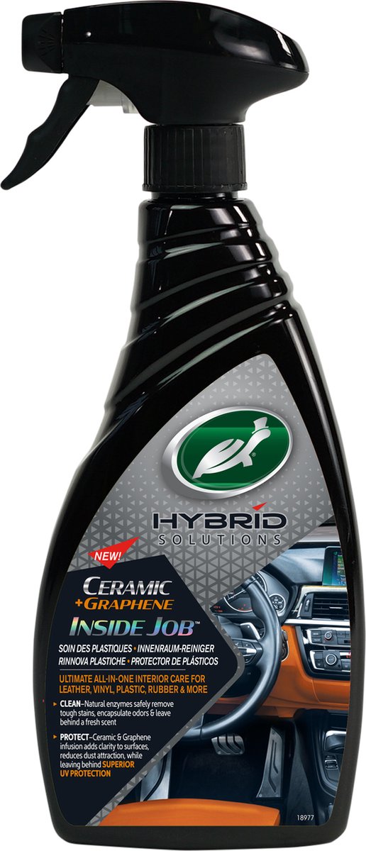 Turtle Wax HS inside job - limpiador y acondicionador todo en 1 - limpieza mediante enzimas naturales - protección sostenible - pH neutro - aroma de aloe vera - 500ml