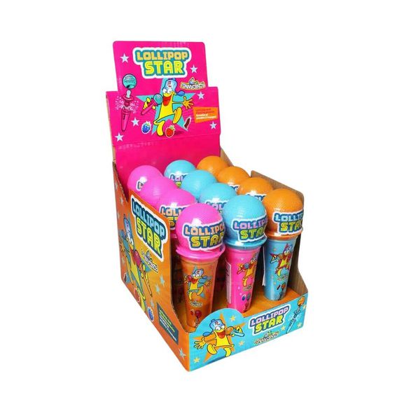 Funny candy microphone met lollie (12x 35gr)