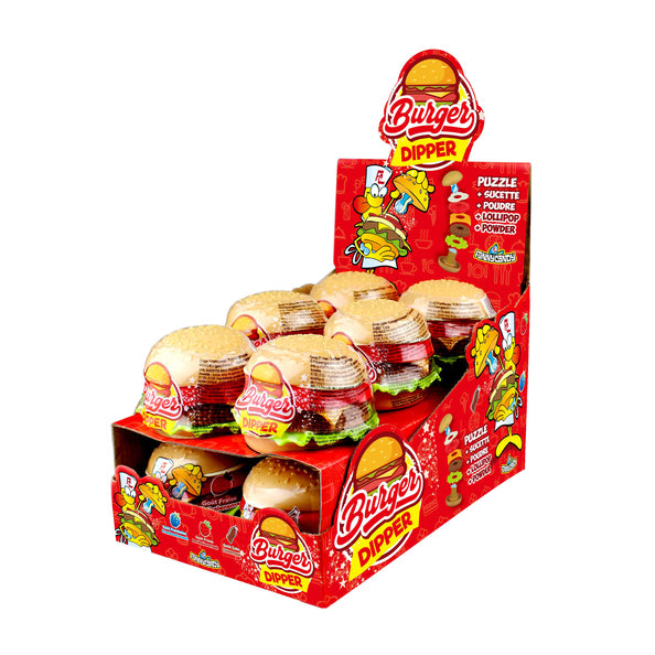Funny candy burger dipper (12x 21gr)