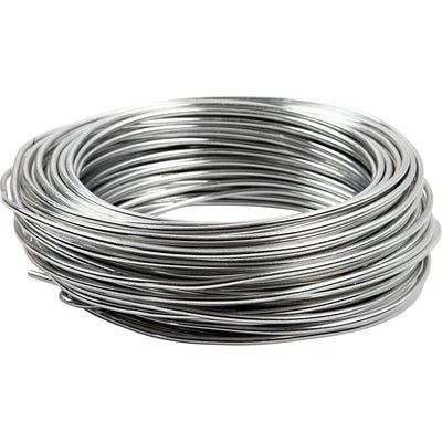 Creativ Company Alu Wire, redondo, espesor de 3 mm, plata, 29 m 1 rollo