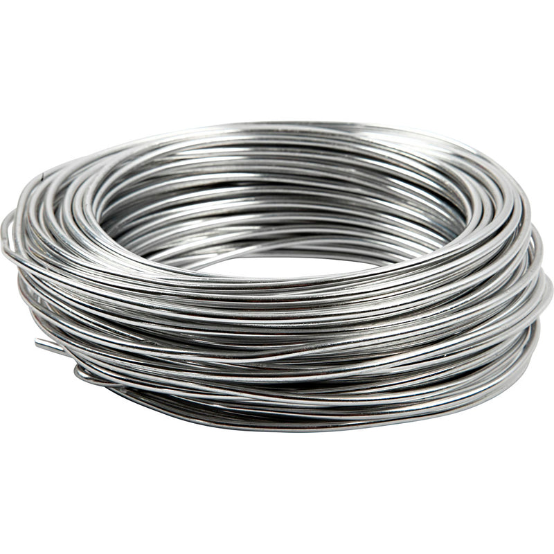 Creative Company Alu Wire, rotondo, spessore 3 mm, argento, 29 m 1 rotolo