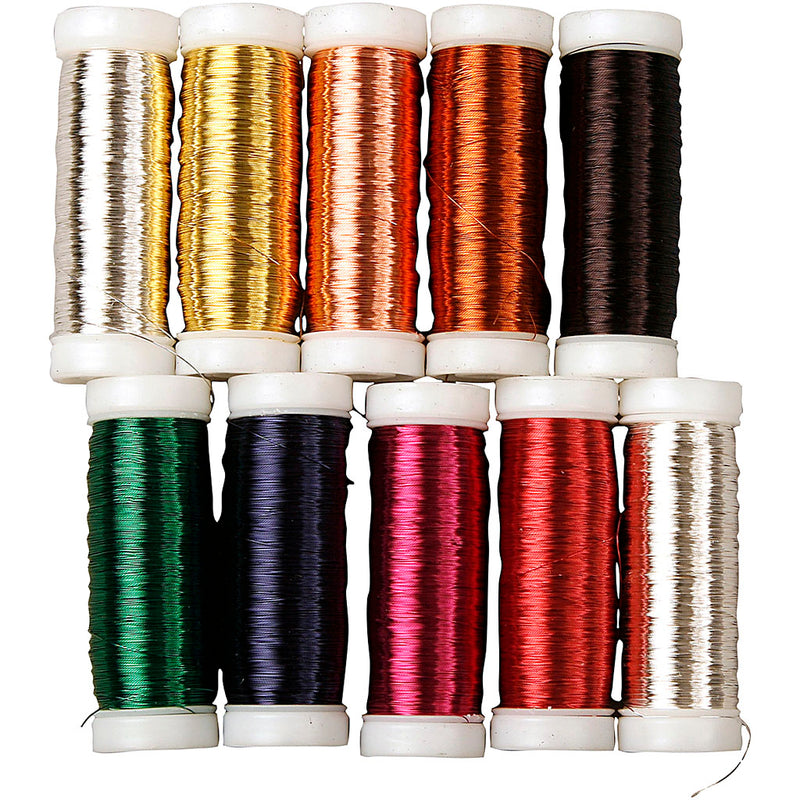 Creative Company Metal Wire, spessore 0,18 mm, ca. 10x125 m, 10x50 g 1 scatola