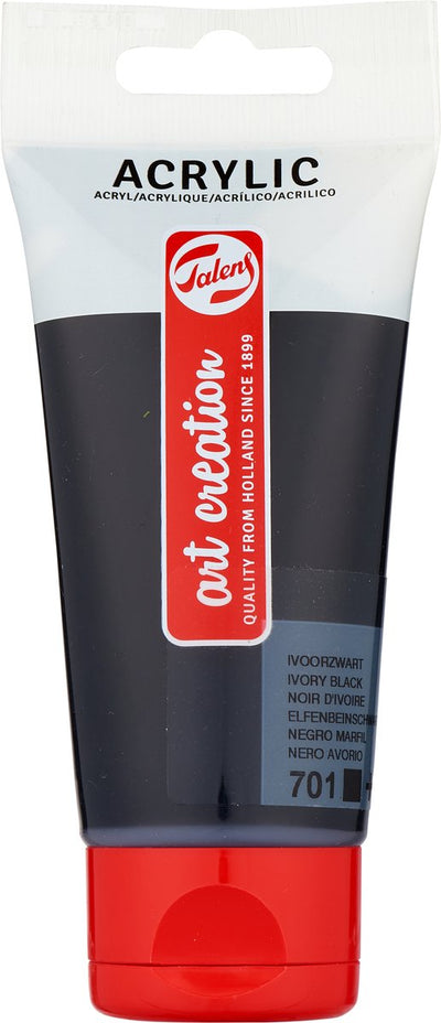 Talens Art Creation Tubo de pintura acrílica 75ml marfil negro 701