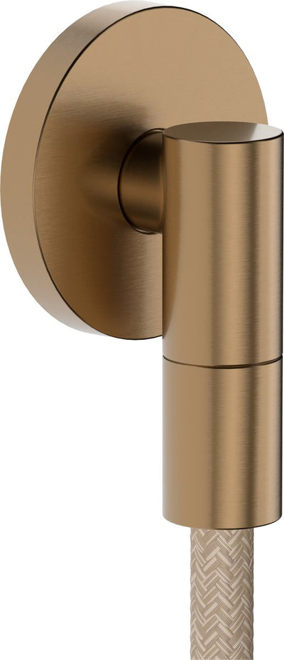 Curva di collegamento a parete Hansgrohe fixfit fine s senza valvola di non ritorno bronzo spazzolato