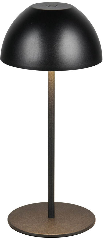 Rl vivi la tua realtà luminosa ortiz - lampada da tavolo - nero opaco - incl. 1x SMD 2 W - on off touch - dimmer con sensore - connessione USB - funzione memoria - ricaricabile - cordless - lampada da esterno - IP44