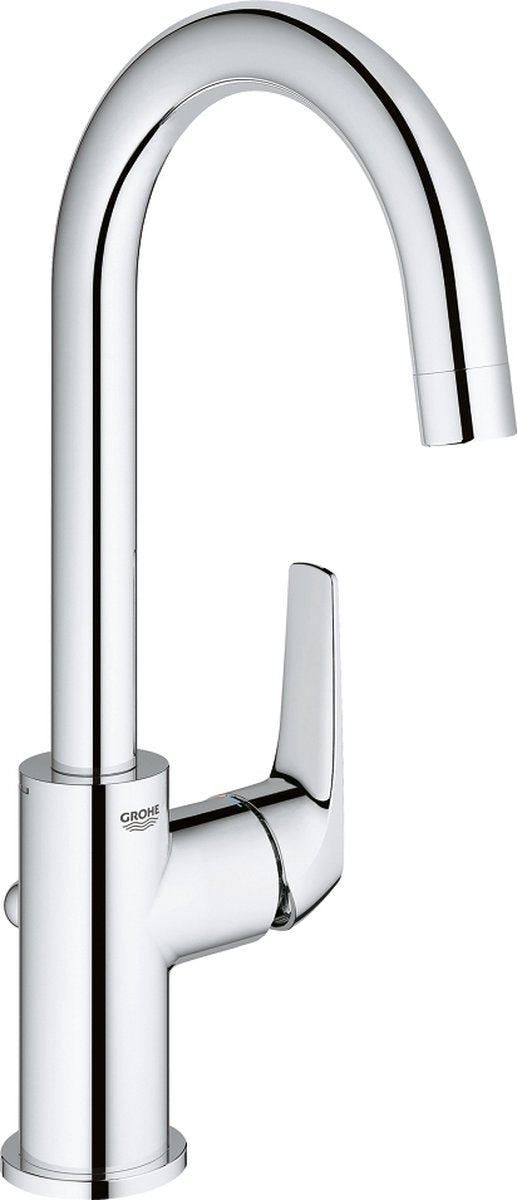 Rubinetto lavabo Grohe start flow - risparmio idrico - bocca girevole - con scarico - cromo
