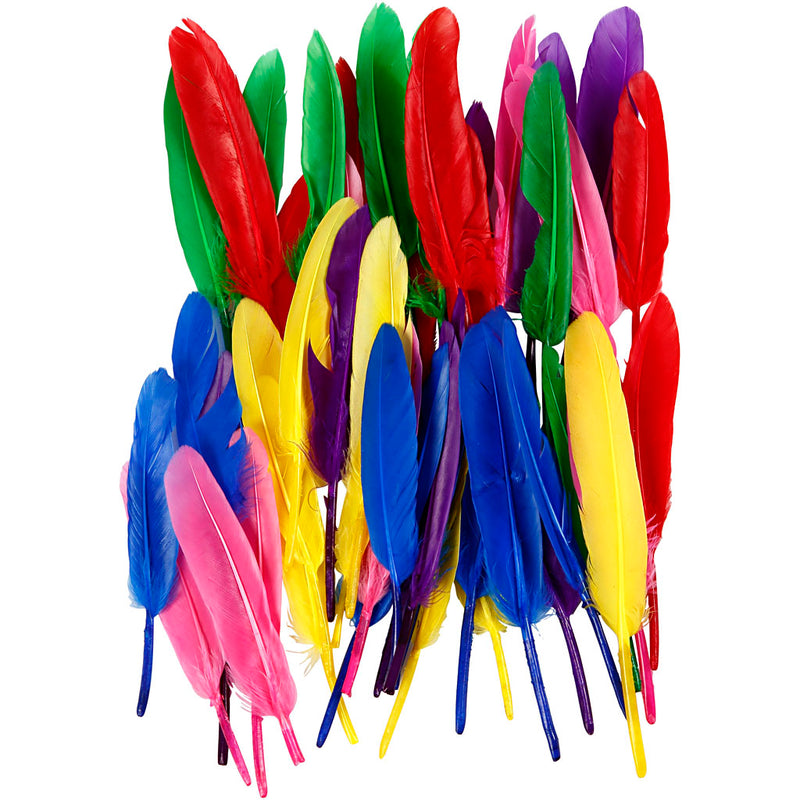 Piume Creative Company, l: 13 cm, vari colori, 48 pezzi 1 scatola