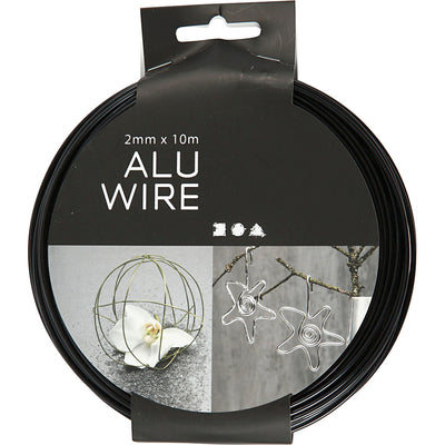 Creativ company https: www.cchobby.nl alu-draad-rond-dikte-2-mm-zwart-10-m-1-rol