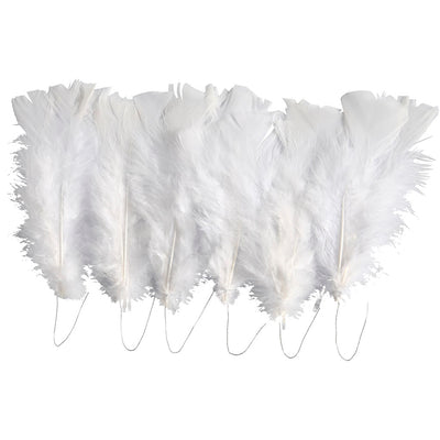 Plumas de la empresa Creativ, l: 11-17 cm, blanco, 18 ovillos 1 caja