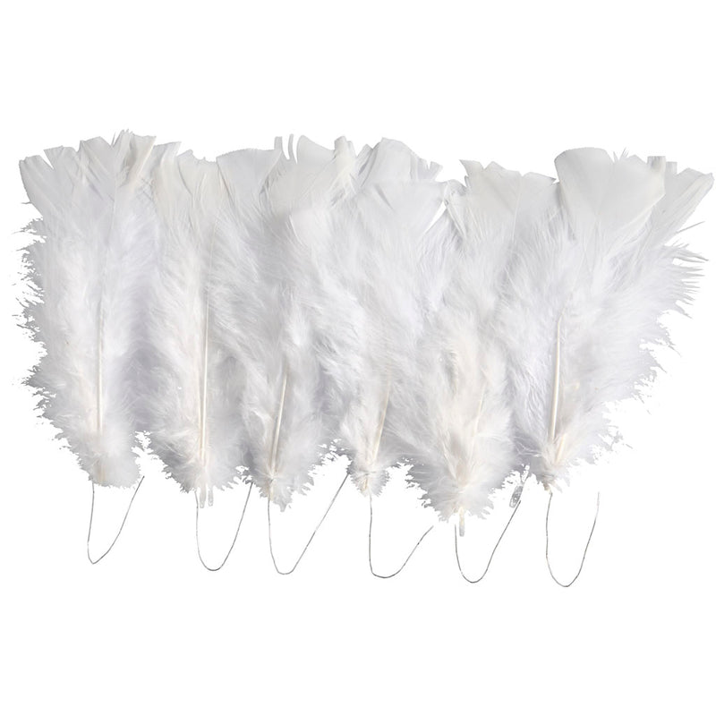 Piume Creative Company, l: 11-17 cm, bianco, 18 gomitoli 1 scatola