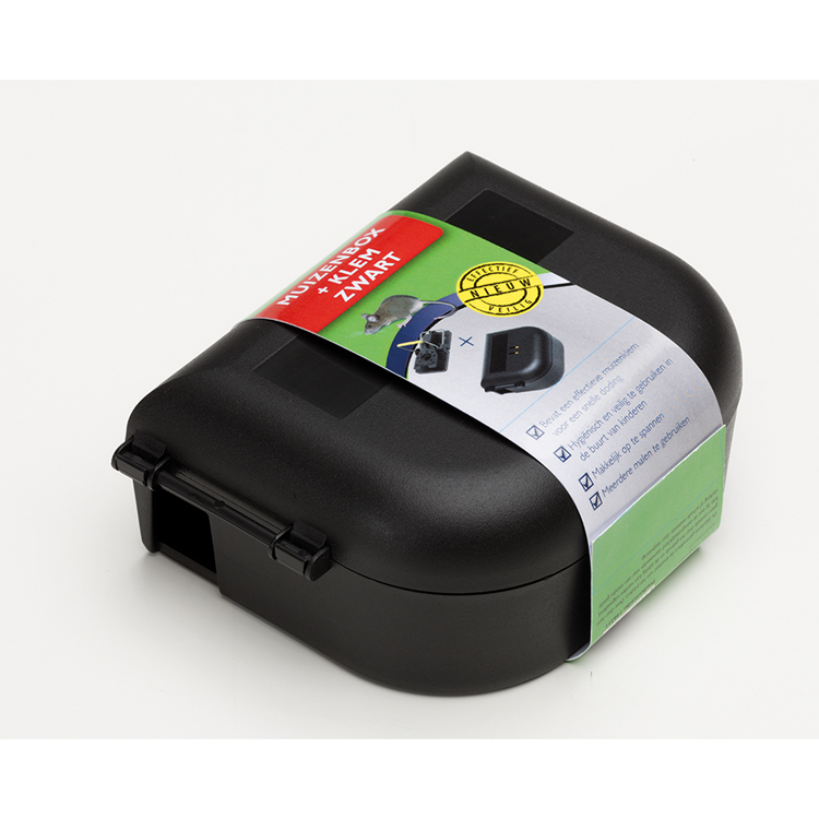 Luxan 1075208 - muizenbox + klem zwart 1s | 1 stuks