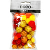 Creativ company http: www.cchobby.nl pompons-d-15-20-mm-oranje-rood-geel-48-stuk-1-doos