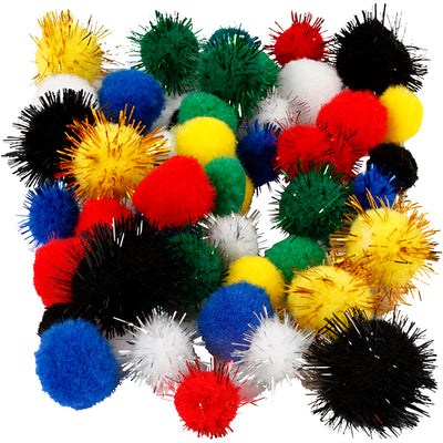 Pompon Creative Company, d 15+20 mm, vari colori, 48 div 1 scatola