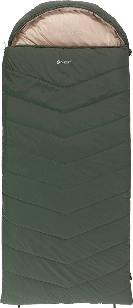 Outwell caldera lux xl coperta sacco a pelo verde modello +8 c 220 x 100 cm