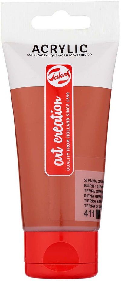 Creazione artistica di talens art tubo di vernice acrilico 75 ml Sienna bruciata 411