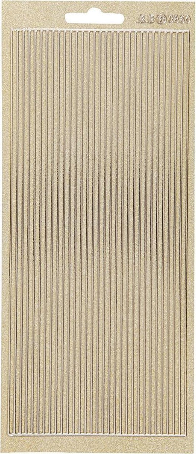 Adesivi aziendali Creativ, bordi, foglio 10x23 cm, oro, 1 foglio