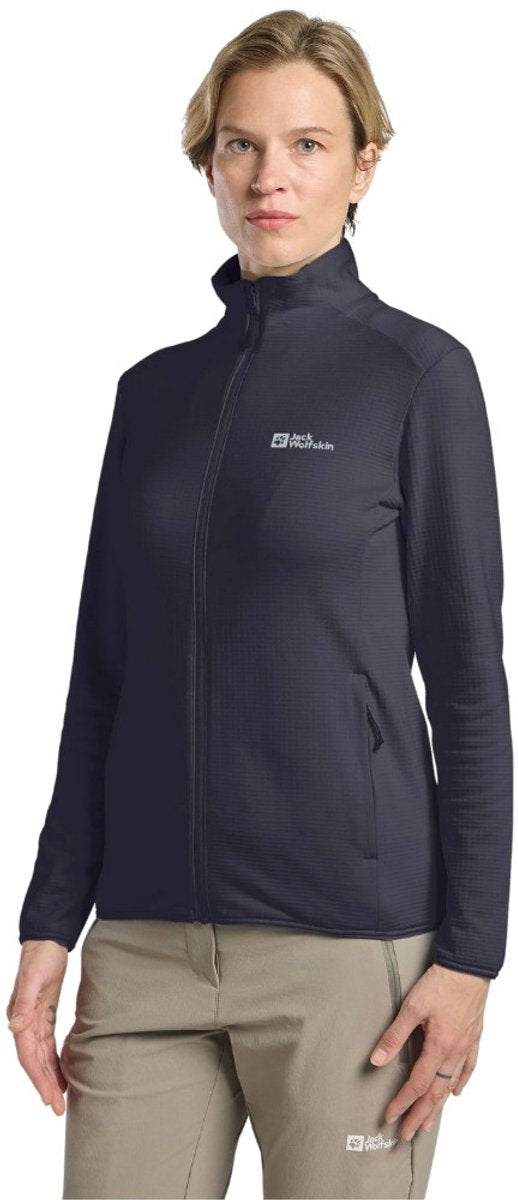 Jacket wolfskin kolbenberg full zip graphite fleece jacket women